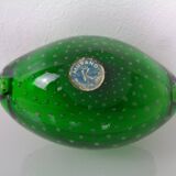 Green Sommerso Murano Glass Ashtray, Italy, 1960s
