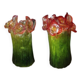 Pair of vintage bakelite vases resembling tulips – 1940s/50s