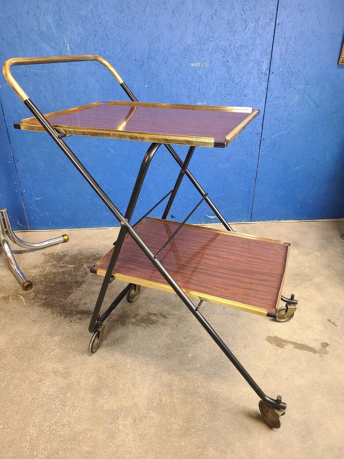 Vintage serving trolley