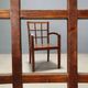 Pair of antique Art Deco armchairs in oak, Italy, 20th century