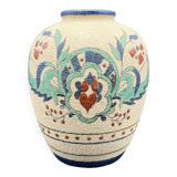 Art Deco ceramic vase Floral decor flowers