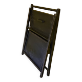 Ebonized Wooden Folding Side Table/Etagère, Mid 20th Century