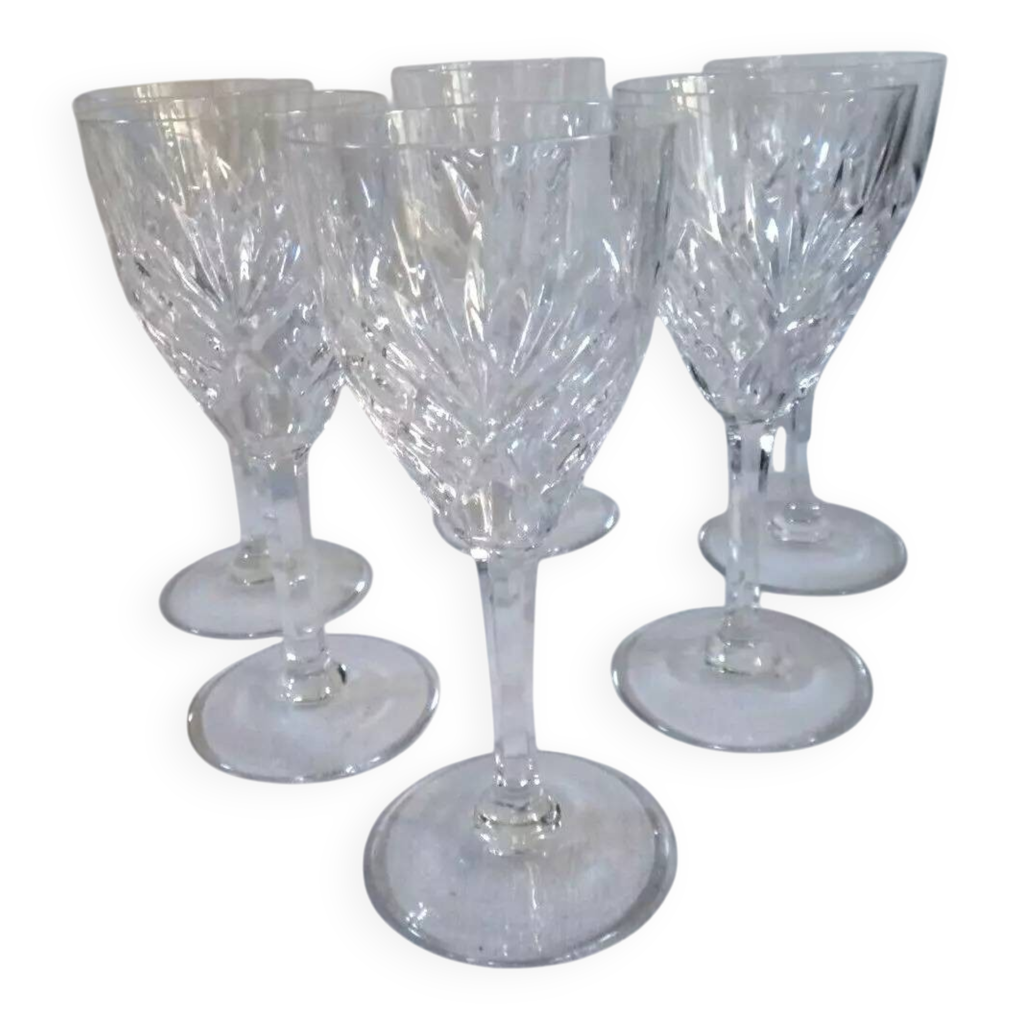 Saint louis chantilly 6 crystal white wine glasses - 14 cm