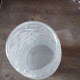 Opalescent glass vase with art deco style décor