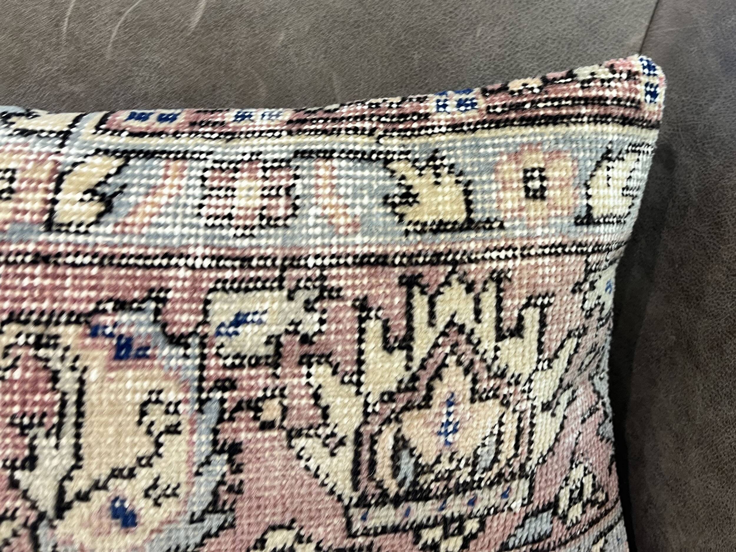Handmade Faded Carpet Cushion