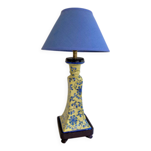 Lampe faïence, câble - coton