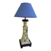 Ceramic lamp, new fabric cable, cotton shade.