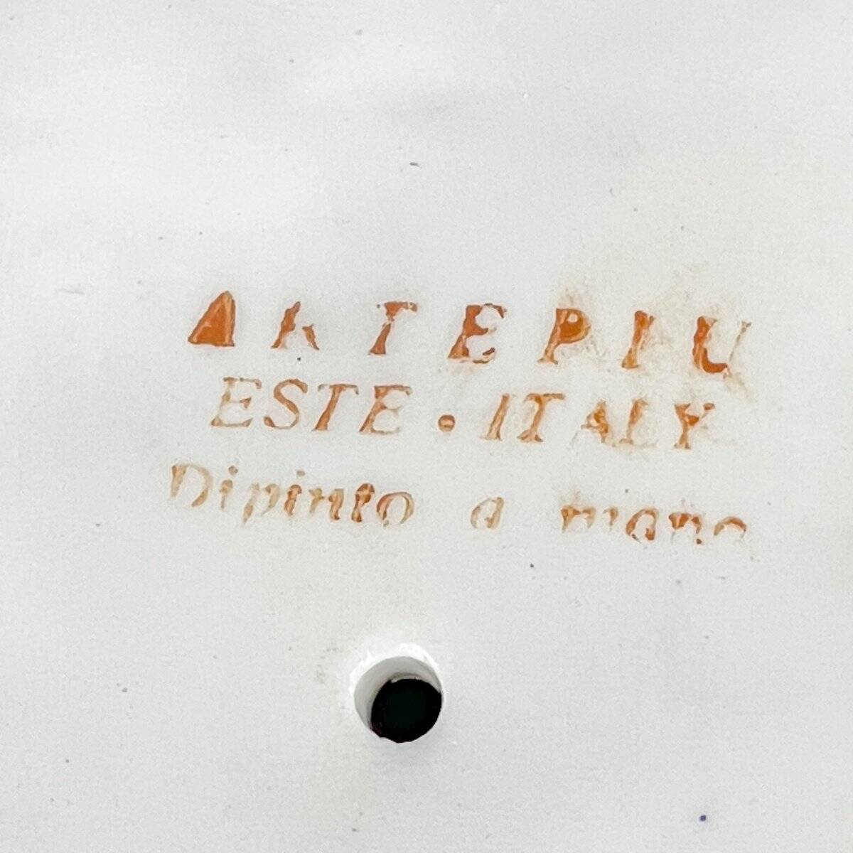 White porcelain figurine of an elephant and baby by Artepiu Este, Italy, 1990s.