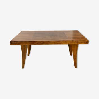 Rosewood veneer table and marquetry, Art Deco era