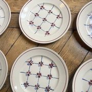 6 assiettes plates Badonviller modèle Normandie