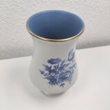 Vase Flora Keramiek Gouda Holland blue pink white 1881 Signed