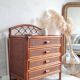 Commode en rotin circa années 70