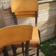Set de 9 chaises d'école vintage