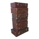 Vintage, retro suitcase set 7pcs