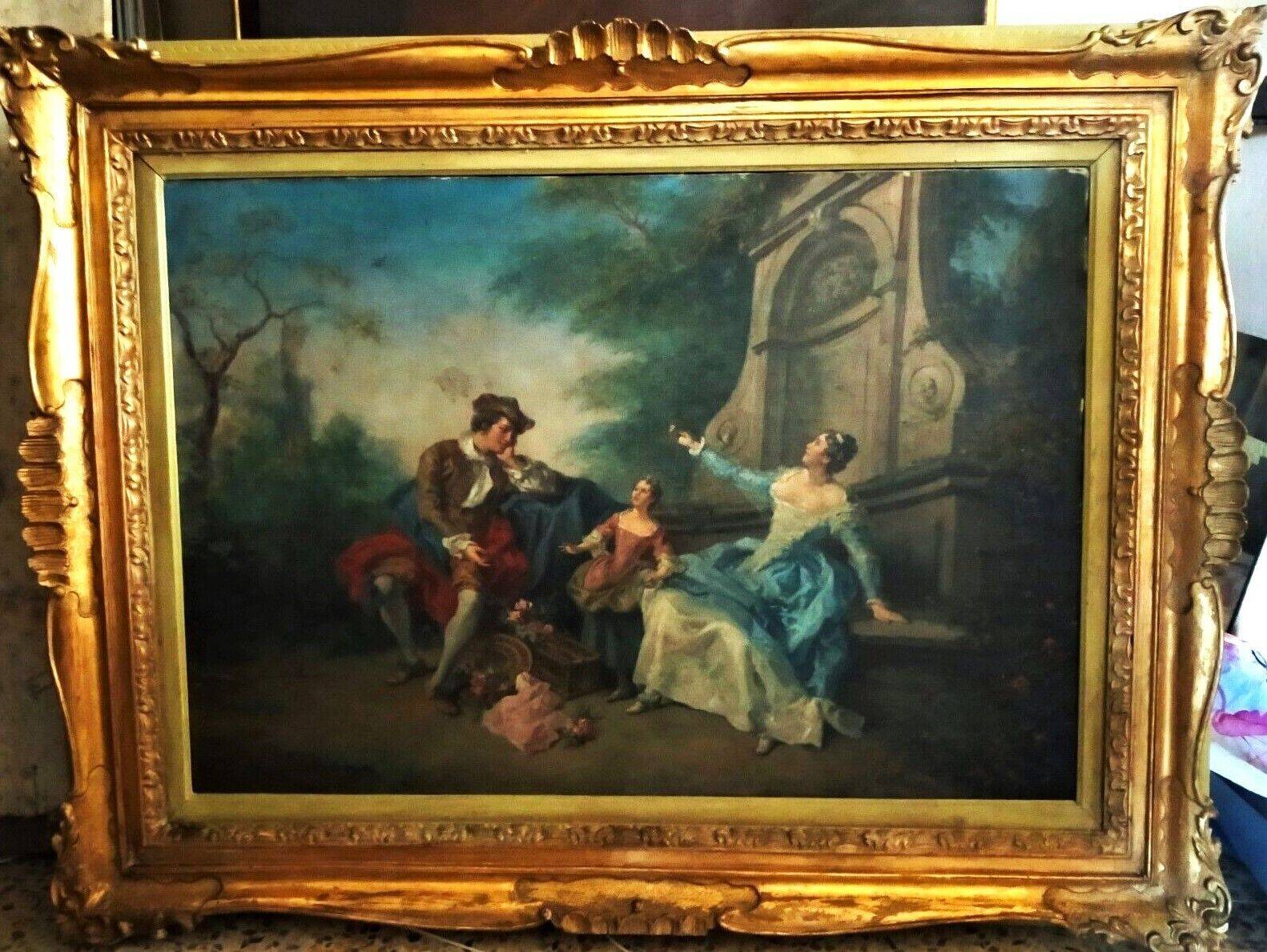 Peinture à l'Huile Sur Toile Scène Pastorale, Par Nicolas Lancret