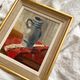Painting old oil painting on cardboard still life 40s-50s