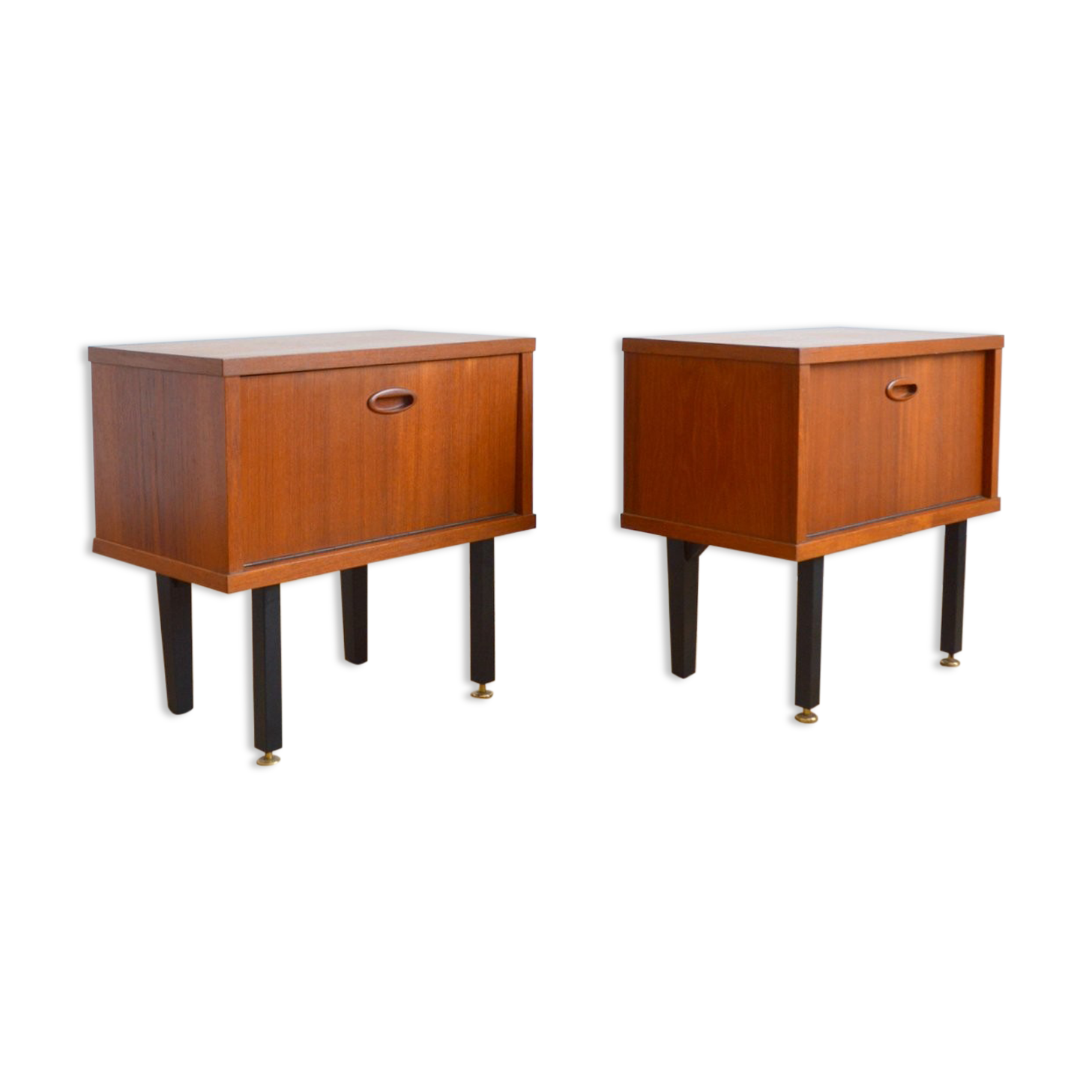 Pair of Scandinavian teak bedside tables 1960s