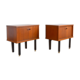 Pair of Scandinavian teak bedside tables 1960s