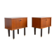 Pair of Scandinavian teak bedside tables 1960s