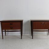 Sixties dutch design set of night stands by Louis van Teeffelen for Webe