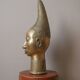 Bronze art africain objet de décoration ethnique tribal fabrication artisanale tête de reine bénin