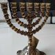 Menorah/Hebrew candlestick with 7 branches/Hanuka. Signed Holon Israel. 17 x 15.5 cm