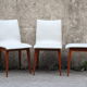 Lot de 4 chaises en simili cuir des années 1950