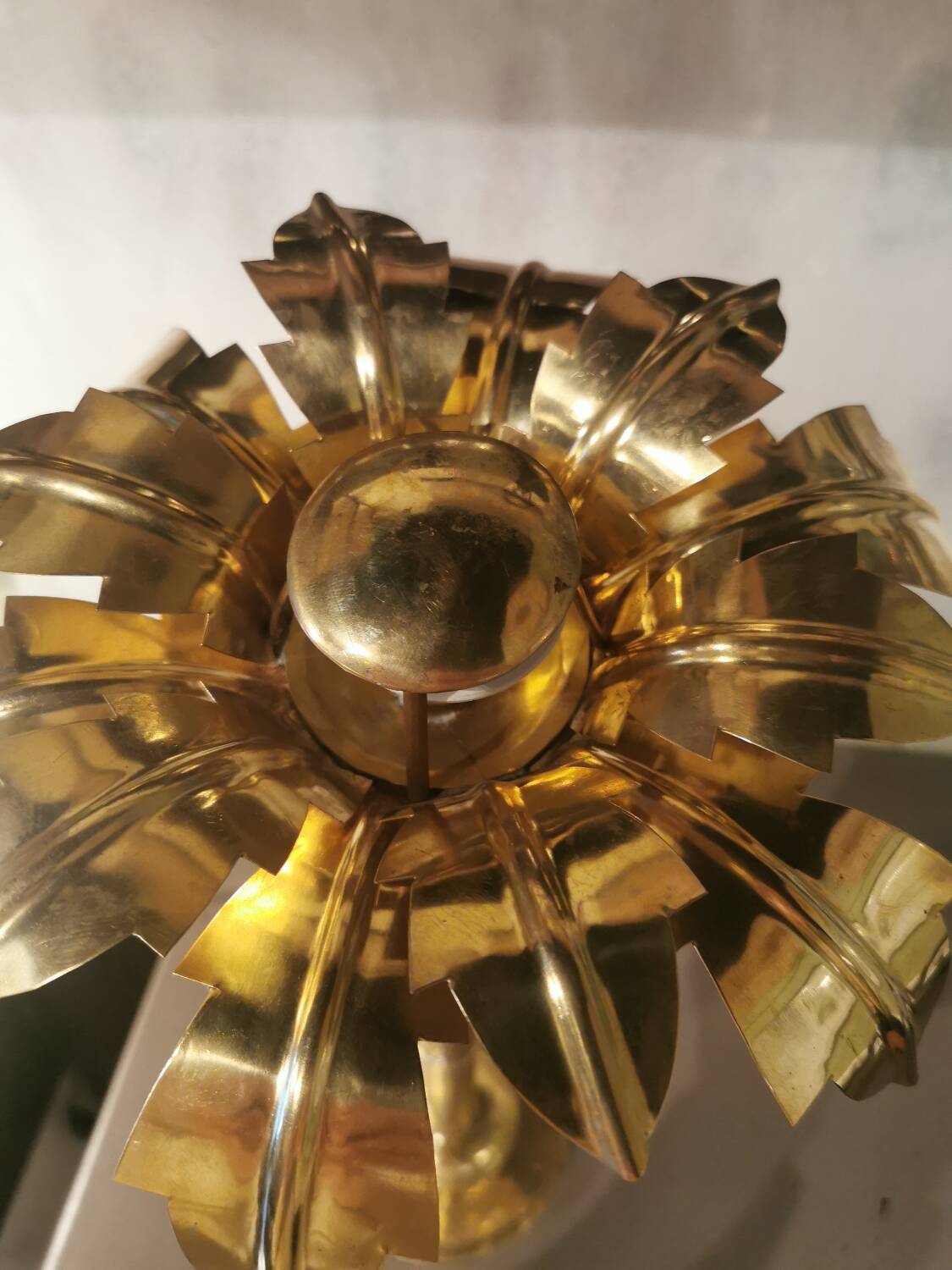 Brass palm tree lamp