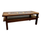 Table basse en bois et carreaux de céramique style Vallauris