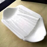 Asparagus serving dish, Salins earthenware, Pompadour pattern