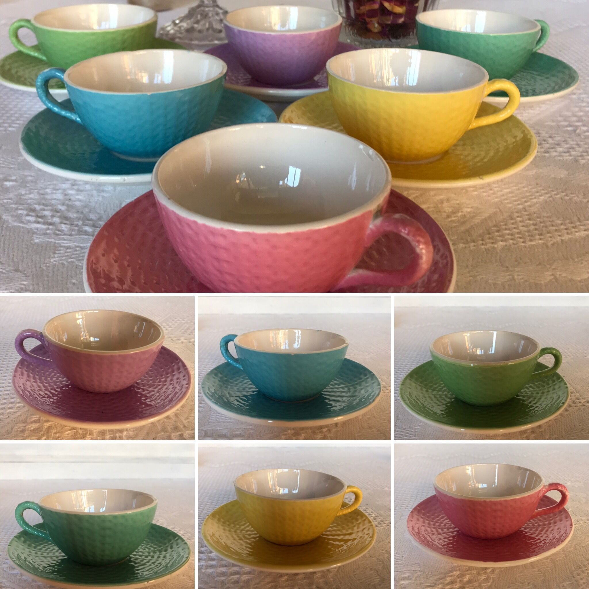 Series of 6 cups Digoin