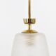 Brass Crown Pendant Light in Gio Ponti Style, Mid-Century, Italy, 1950s
