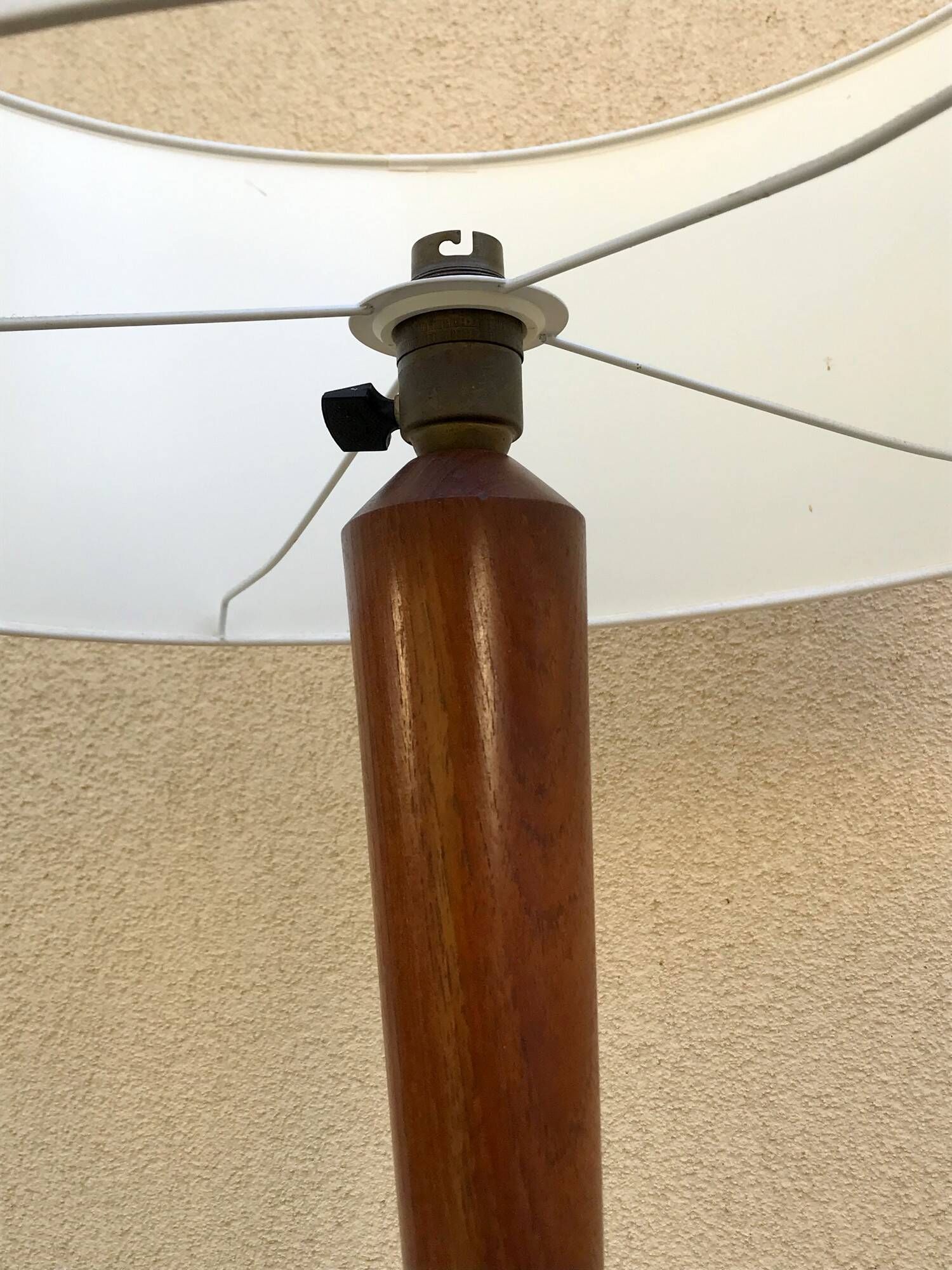 Scandinavian floor lamp in vintage teak 60s