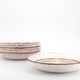Six soup plates in Gien earthenware, Etna model, 1970s