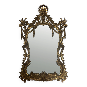 Miroir classique bois - feuille