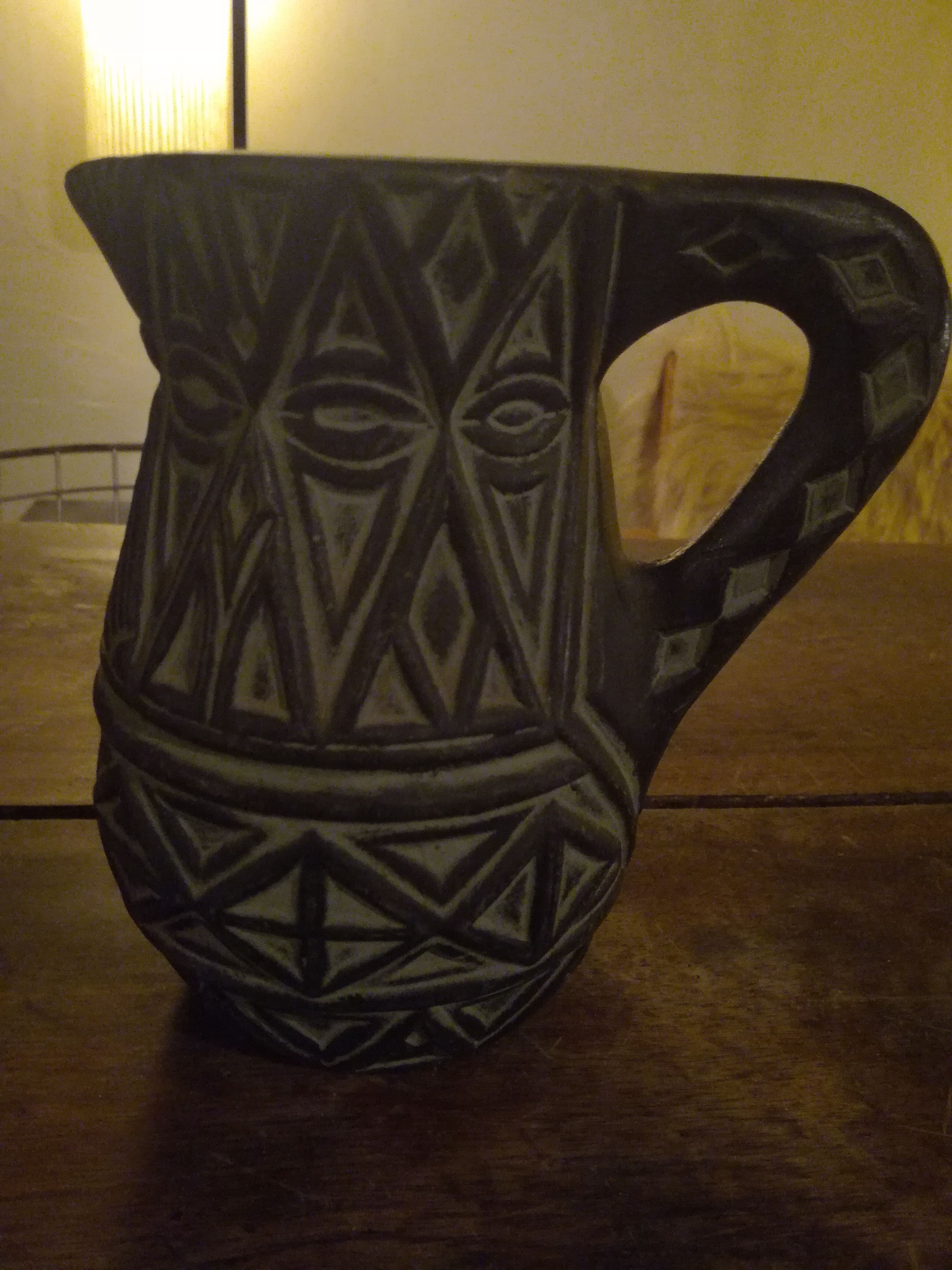 Ethnic ceramic pitcher