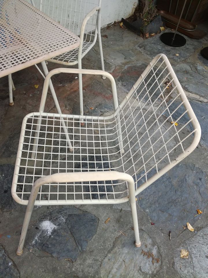 Set table and chairs EMU model Rio of the 1950s