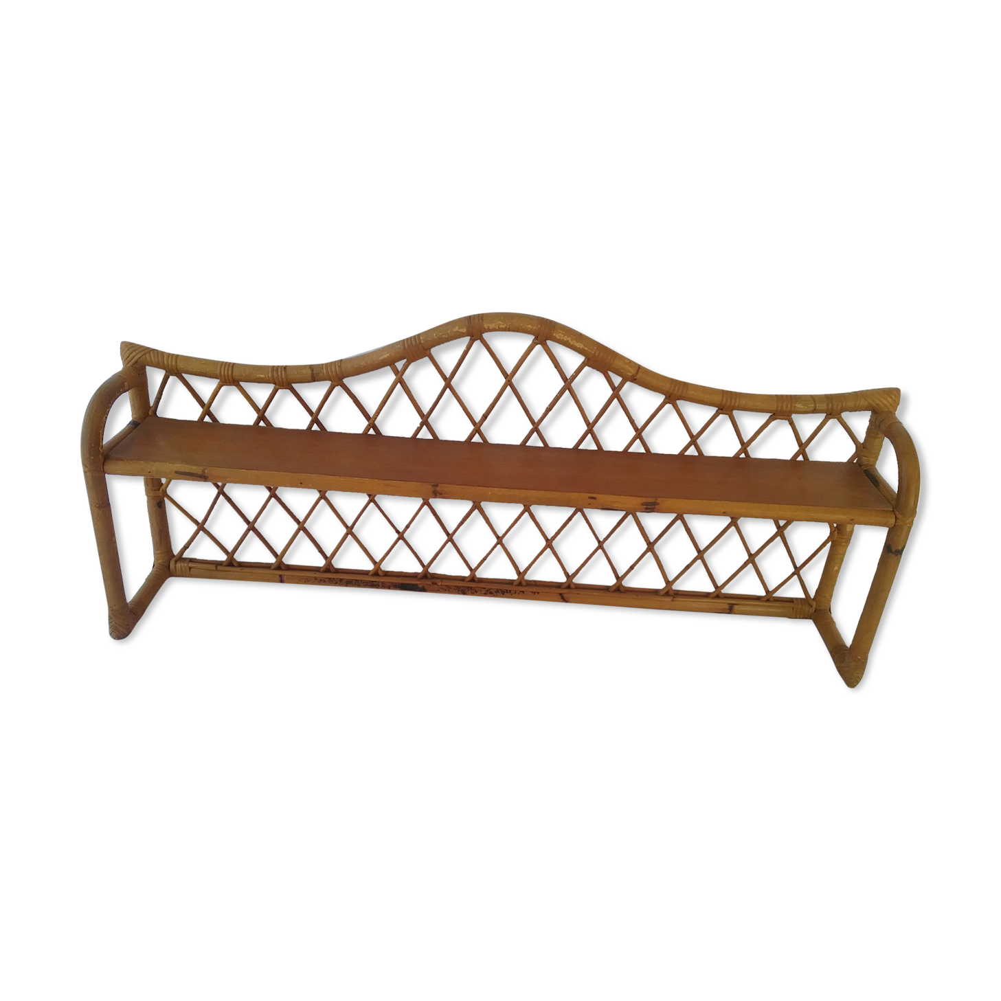 Rattan shelf