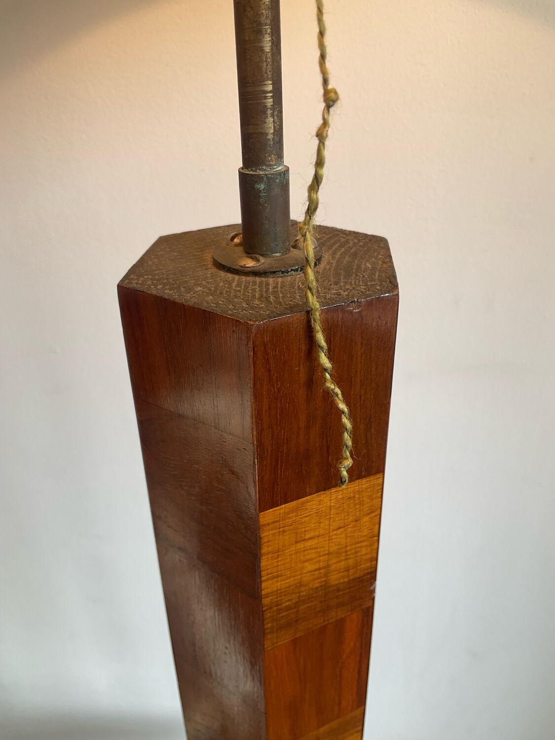 De Coene Art Deco floor lamp in marquetry