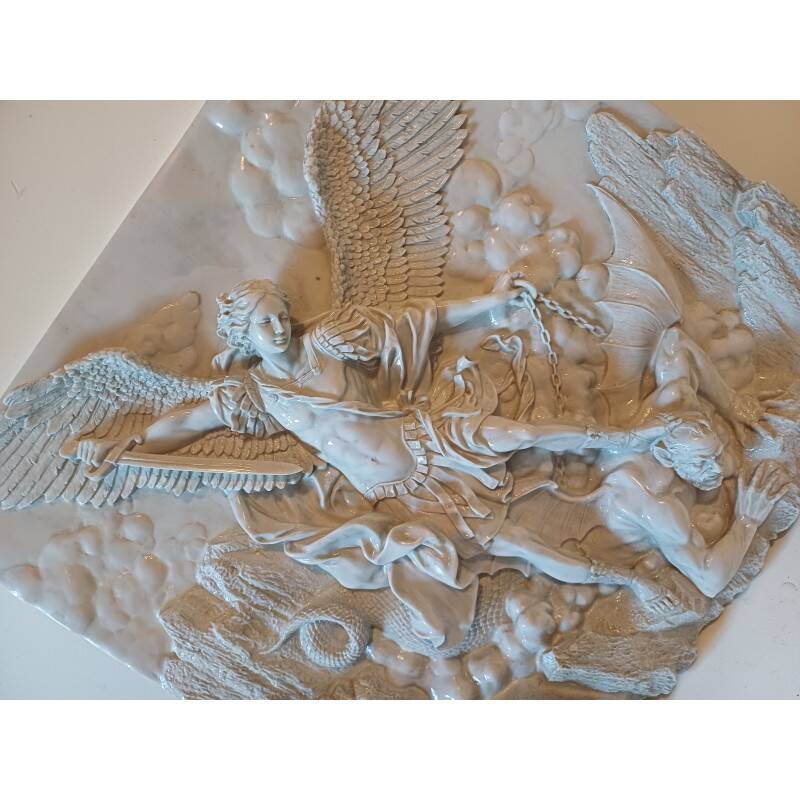 Bas-relief in resin "Saint Michael"