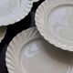 6 vintage white porcelain twisted Limoges Haviland dinner plates