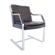 Fauteuil en cuir noir Knoll Art Collection par Rudolf B. Glatzel