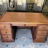 Minister's desk with restored walnut coffered