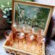 Lot of 8 Champagne flutes Luminarc Arcoroc Rosaline