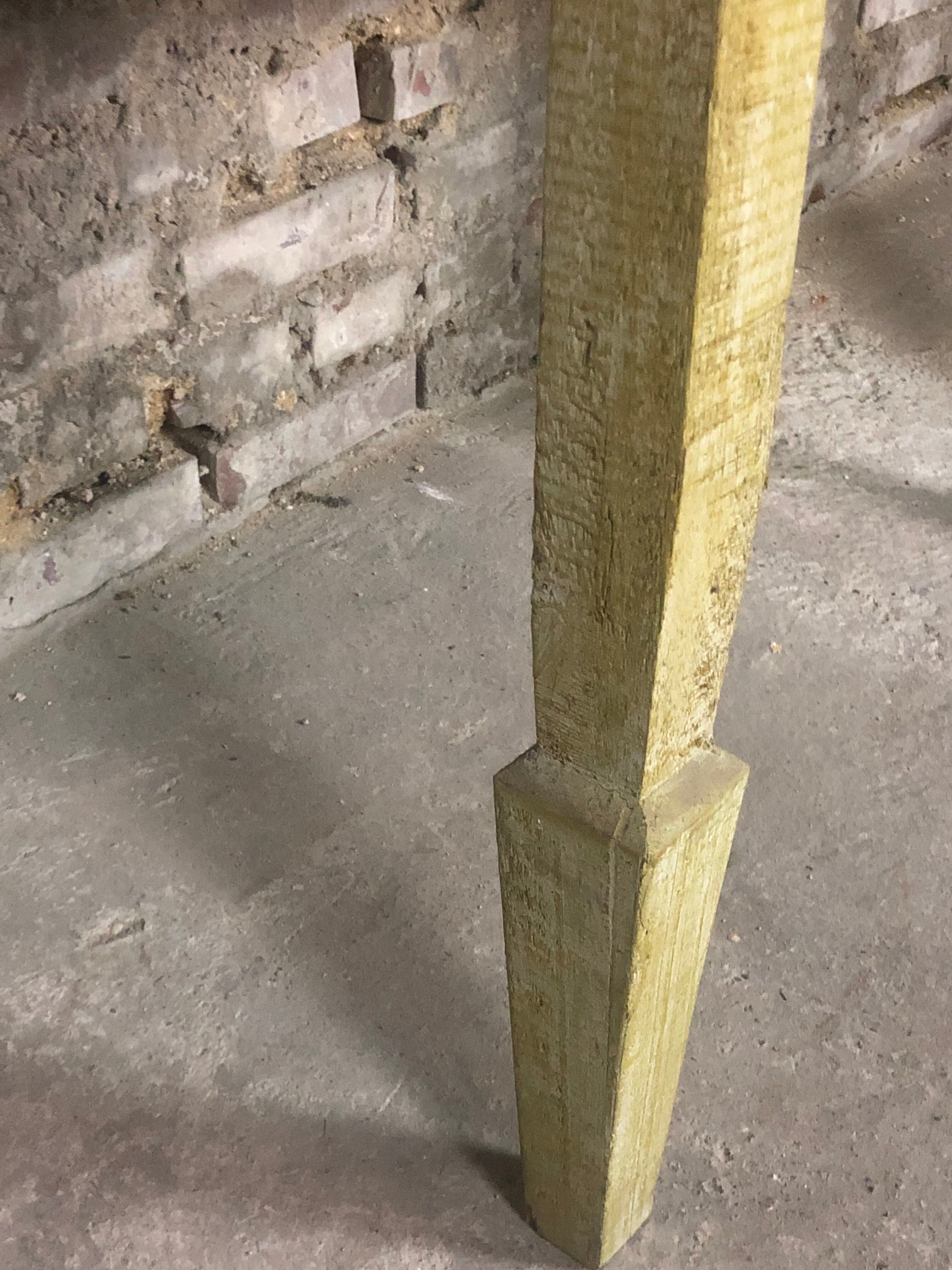 Table in light green patinated fir 1970