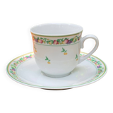 Service à café en porcelaine de Limoges à décor de fruits