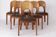 6 Vintage Chairs Niels Koefoed 1970s Teak Danish