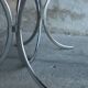 Vintage Italian glass and metal table 1970