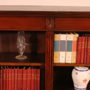 Large Open Mahogany Bookcase Of2.41 Meters Long—19th Century