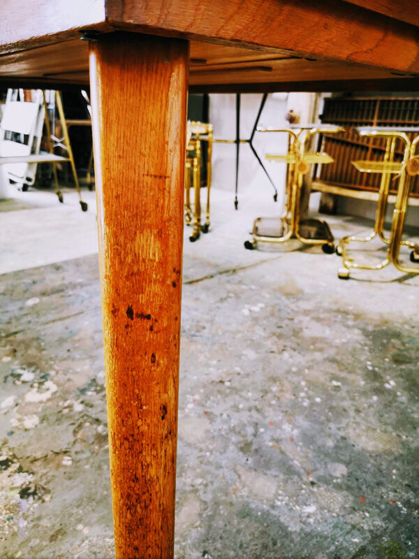 Vintage  table with compass feet 1960s